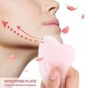 LetCart Quartz Rose Gua Sha Pierre Plaque De Grattage Santé Soins De Guérison Anti-âge Anti-Rides Pierre De Massage Visage Co