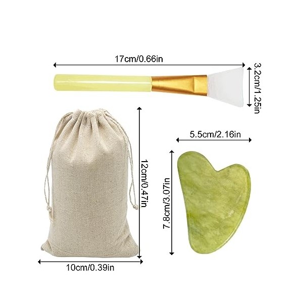 Tadipri Gua Sha, Gua Sha Visage Corps, Outil De Massage Facial Gua Sha, Outil De Massage Pour Le Visage, Le Yeux, Le Cou Avec