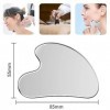 JDXun Gua Sha en Acier Inoxydable, Gua Sha Massage Visage Corps en Forme de Coeur pour Hommes & Femmes, Gua Sha Outil de Soin