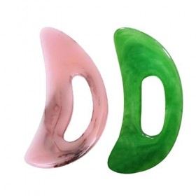 2 Pièces Gua Sha Visage,Grattant Outil de Massage Grattage Ensembles Facial de éclenchement Sur Les Yeux,Cou et Corp Le Les é