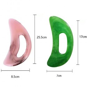 2 Pièces Gua Sha Visage,Grattant Outil de Massage Grattage Ensembles Facial de éclenchement Sur Les Yeux,Cou et Corp Le Les é