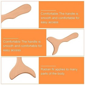 Outil de massage Gua Sha en bois : YOYIAG en forme de poisson Grattoir Gua Sha en bois Outil de massage Gua Sha en bois Outil