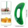 Prasacco Grande pierre Gua Sha pour corps entier - Outil Gua Sha pour homme et femme vert 