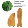 Grattoir Gua Sha 2 pièces, matériau de bois de santal de qualité supérieure Gua Sha Conseil GUA SHA outil de massage masseur 