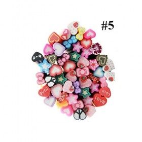 FRCOLOR Fruits Ongles Autocollants Manucure Ongles Autocollants 50Pcs Coeur Pour X Amour D Décoration Style Art Cannes Tiges 