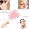 FINEVERNEK Rouleau de Jade, Massager Jade Facial, Massage de Visage Gua Sha Grattoir, Kit de Massage Jade Roller et Gua Sha, 