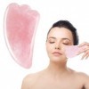 SJBAUTYO gua sha, Planche à Gratter En Jade Naturel, Outil De Massage Des Soins De La Peau En Forme De CœUr Pour La Relaxatio