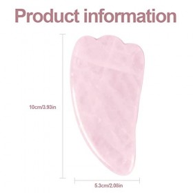 SJBAUTYO gua sha, Planche à Gratter En Jade Naturel, Outil De Massage Des Soins De La Peau En Forme De CœUr Pour La Relaxatio