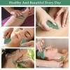 Gua Sha Visage,Gua Sha Jade,Outil De Massage Gua Sha,Gua Sha en Quartz,Gua Sha Scraper Stone de Massager Anti Age Physiothéra