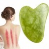 Gua Sha Visage Corps,Gua Sha,Gua Sha Quartz Jade,Outil de Massage Facial Gua Sha,Massage Anti Rides pour le Visage, le Yeux, 