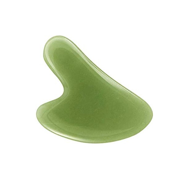 JUHONNZ Gua Sha Jade, Pierre de Massage GuaSha, Naturelle Quartz Masseur Visage Outil de Massage à Gratter Anti-âge Anti-Ride