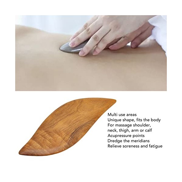 Gua Sha Grattoir, Gua Sha Grattoir Visage Corps Universel Parfumé Feuille De Bois Type Méridien Grattoir Peau Soins Du Visage