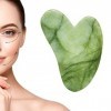 gua sha, Gua Sha en jade naturel, Gua Sha Du Visage En Forme De CœUr, outil de grattage pour les soins de la peau du visage, 