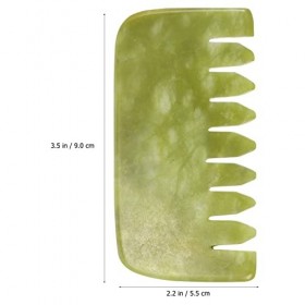 Healifty Peigne de massage en jade Gua-Sha - 4 styles - Pour le soin de la tête - Outil de massage pour la relaxation de tout