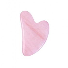 Zeayebsr Traitement du visage Gua Sha avec pierre naturelle de jade en forme de coeur Guasha Board Outil de massage anti-ride