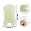 Jade Gua Sha Outil de grattage Planche de Massage Peigne Pierre Naturelle Multifonctionnel Masseurs Guasha Board pour Brass- 