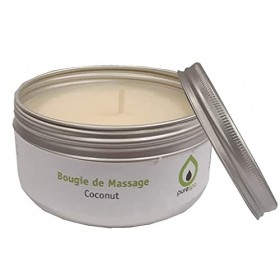 Purespa Bougie de Massage naturelle parfumée - 100% sensuel et relaxant Coconut, 80 gr 