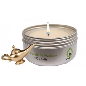 Purespa Bougie de Massage naturelle parfumée - 100% sensuel et relaxant Pack Monoï, Lotus, 1001 Nuits | 80 gr X3 