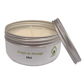 Purespa Bougie de Massage naturelle parfumée Bio - 100% sensuel et relaxant Miel, 80 gr 