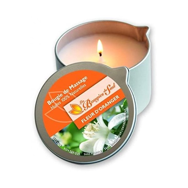 Bougie De Massage Fleur Oranger 160g