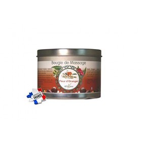 déliktess® - Bougie de massage Végétale 175 ml - Fleur dOranger - Fabriquée en France