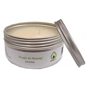 Bougie de massage CARAMEL, 100% végétale, sans parabène, longue durée