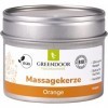 Bougie de massage ORANGE bio 100ml, GREENDOOR, reste liquide, ne sémiette pas sur la peau, vegan à la cire de soja et aux hu