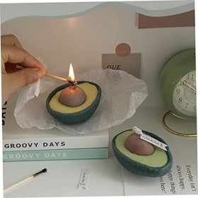 Abaodam 2 Pièces Bougies DAvocat Petite Bougie Parfumée Bougies Décoratives Bougies Chauffe-Plat Parfumées Bougie Parfumée D