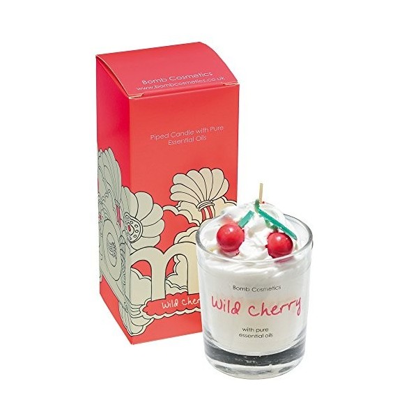 Bomb Cosmetics Piped Glass Candle - Wild Cherry