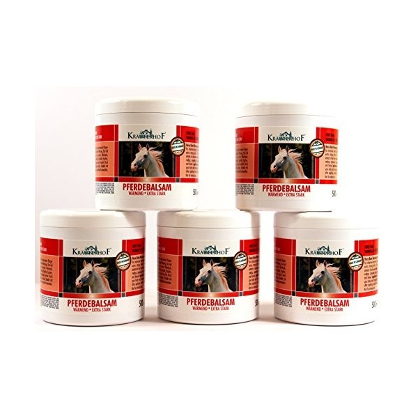 Kräuterhof baume pour chevaux WÄRMEGEL extra fort 500ml, paquet de 6