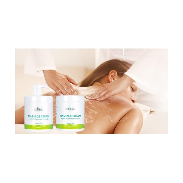 Crème de massage by Italfisio. Crème professionnelle spéciale pour la physiothérapie, le sport et le massage de beauté. 1000 