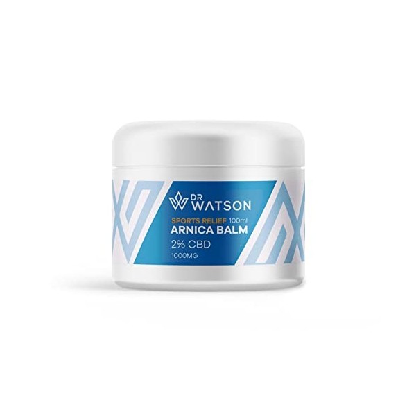 Baume Dr Watson CBD Arnica, pour le soulagement des douleurs musculaires et corporelles | 2000mg | 100ml