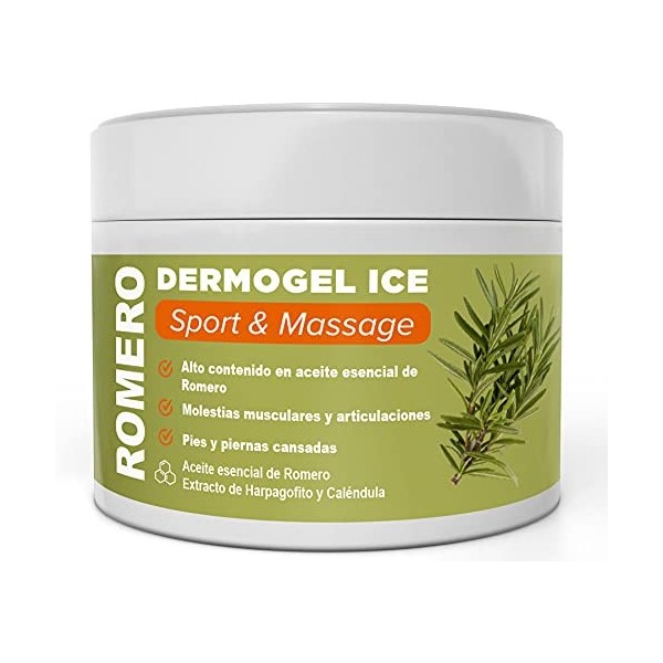 QKnatur - GEL CRÈME AU ROMARIN - Aide à soulager et à apaiser les douleurs musculaires et articulaires - Teneur élevée en hui