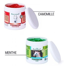 Kräuterhof® Baume cheval Set rafraîchissant & chauffant 2 x 500ml - composé de baume cheval avec effet rafraîchissant agréa