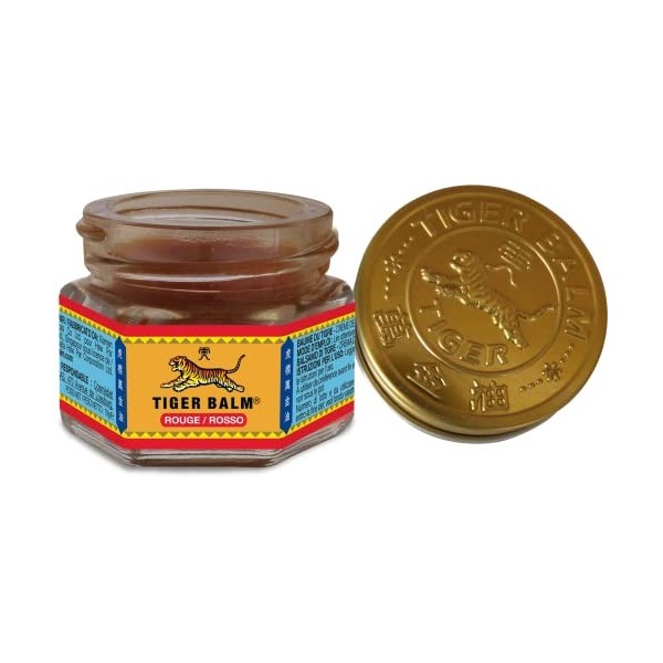 Tiger Balm - BAUME DU TIGRE Rouge - Baume à effet chauffant - Contient du camphre et du menthol - Pour sportifs, avant leffo