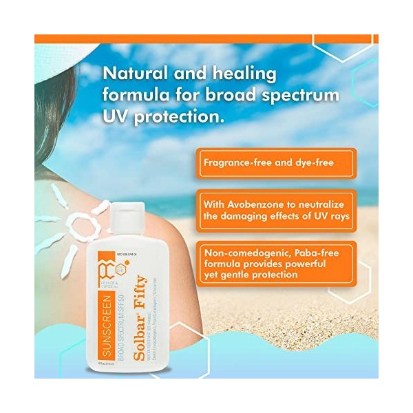 Solbar - Pf Crème Solaire Uva/Uvb Protection Solaire, Spf 50 - 4 Oz