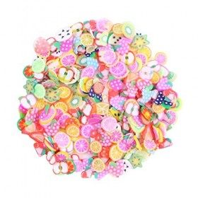 COHEALI 300 Pièces 3D Autocollants Nail Art Autocollant Fraise Décor Bricolage Artisanat Pour Ongles Ongles De Fruits Tranche