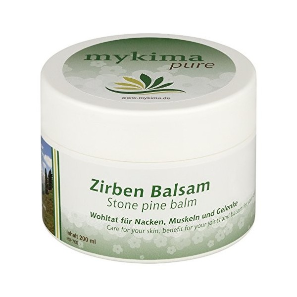 mykima zirben Baume 200 ml pour la nuque, les muscles, les articulations et les Idéal pour les Rhume plaintes ou Troubles du 