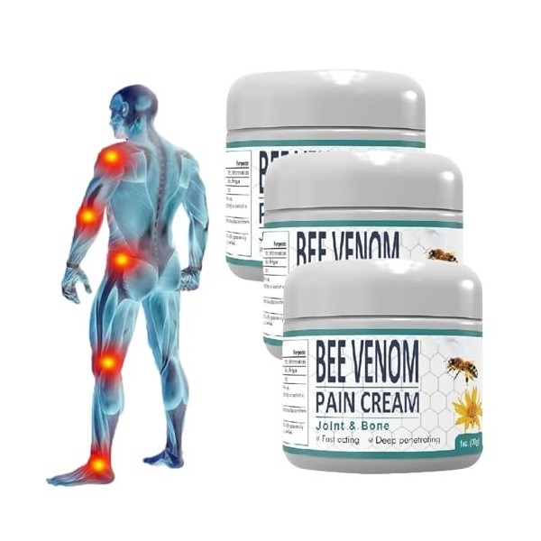 Bee Venom Pain and Bone Healing Cream, 30g Bee Venom Pain Cream, Advanced Bee Venom Gel Joint and Bone Therapy, Bee Venom For