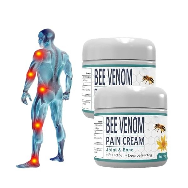 Bee Venom Pain and Bone Healing Cream, 30g Bee Venom Pain Cream, Advanced Bee Venom Gel Joint and Bone Therapy, Bee Venom For