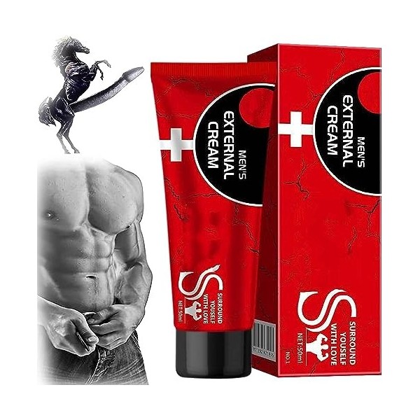 Mens Energy Strength Massage Cream, 50ml Mens External Cream, Xuanbse Crème externe pour homme, Crème de massage pour homme 