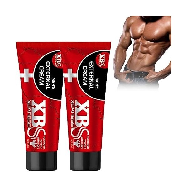 Xuanbse Lot de 2 crèmes de massage pour homme - Crème externe pour homme - Xuanbse - Crème Vitality Boost - Performance longu