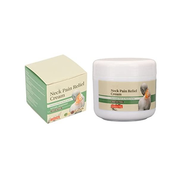 Plplaaobo Crème Apaisante Pour le Cou, 1,1 Oz, Crème De Massage Apaisante Pour le Cou, Crème Apaisante à Base De Plantes Pour