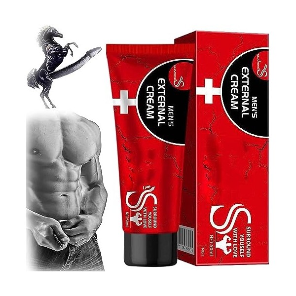 XBS Lot de 2 crèmes de massage pour homme Force énergétique Crème Boost Vitality Boost Crème externe pour homme