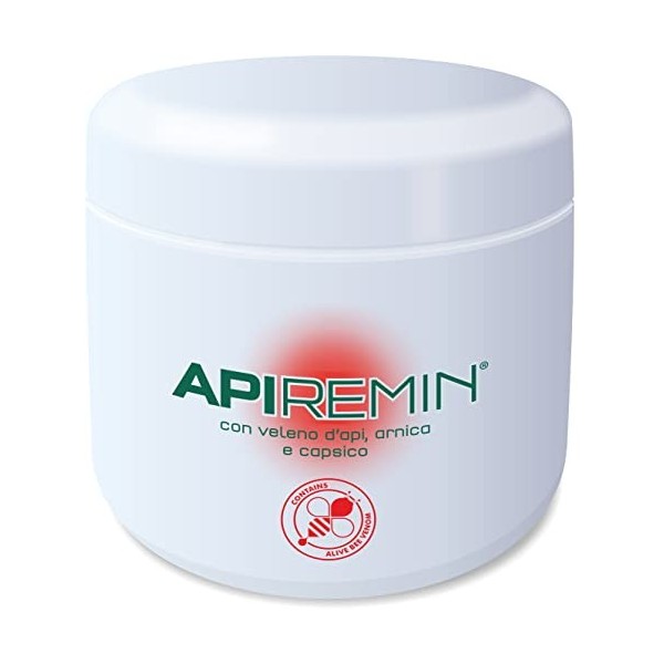 ApiRemin pommade avec venin dabeille et arnica fabriquée en Italie pack de massage