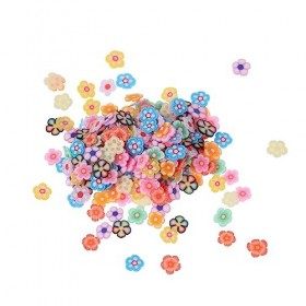 SEWACC 300 Pièces Fleurs Décoration Nail Art Décoration De Fruits Décor Comprimés dargile Clayslice Nail Art Tranche Nail Dé