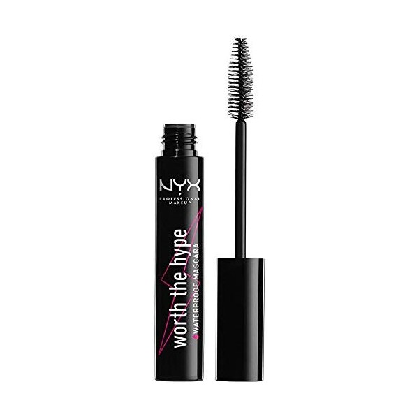 NYX Professional Makeup, Mascara Waterproof Worth The Hype, Volume et Longueur, Brosse Conique, Formule Enrichie en Huile de 