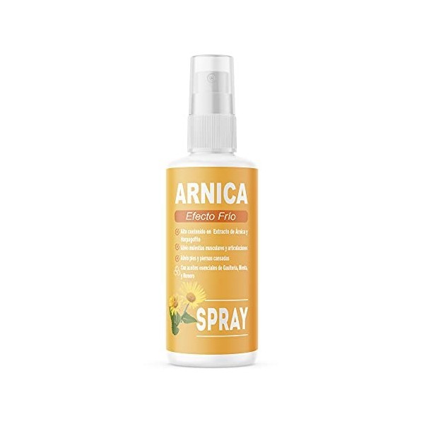 QKnatur - ARNICA Spray à lextrait de Griffe du Diable 100 ml. Effet froid. Douleurs musculaires, épaules, pieds, genoux, con