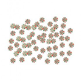 JIHUOO 100 g dargile polymère de Noël tranches dargile bonbons breloques nail art tranches de menthe poivrée bonbons thème 