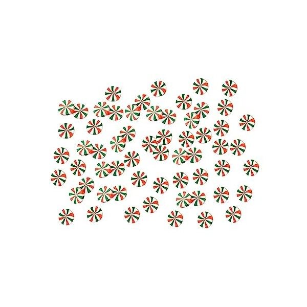 JIHUOO 100 g dargile polymère de Noël tranches dargile bonbons breloques nail art tranches de menthe poivrée bonbons thème